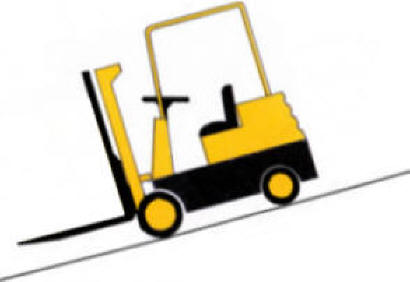 forklift down incline